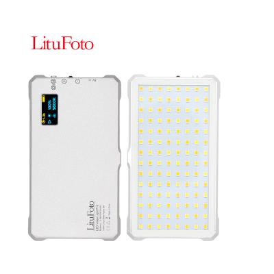 China LituFoto F12 Mini Film Lighting Camera Light 112 PCs OLED Two-color Viewing Screen Aluminum Alloy with Built-in Lithium Battery for sale