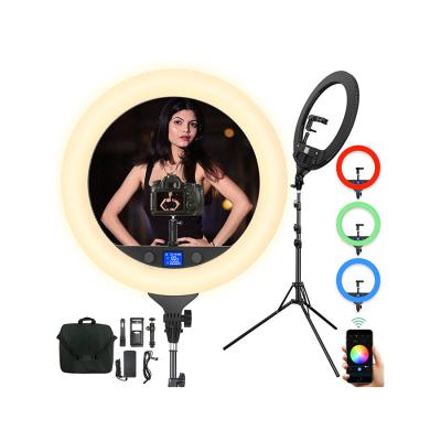 China LituFoto Selfie Ring Light For Live Stream Dimmable Fill Light Led Ring Light Youtube Video Vlog for sale