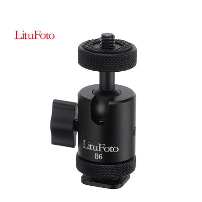 China LituFoto B6 Universal Metal Ballhead Tripod Ballhead 360 Degree Rotating Panoramic Ball Head for sale