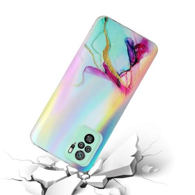 China Anti-drop hot sale luxury colorful marble laser phone case for XiaoMi Redmi note10 /note10 pro shockproof cover TPU clear soft back cover for sale