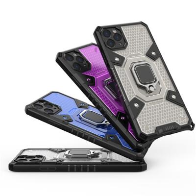 China New Fashion Shockproof TPU+PC Dual Layer Shockproof Case For iPhone 12 Min/12/12Pro/12Pro Max Rugged Anti-drop Ring Kickstand Phone Cover for sale