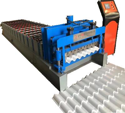 China Hydraulic Benchmark 2021 New Zimbabwe Glazed Tile Roof And Wall Panel Building Materials Cold Roll Forming Machine for sale