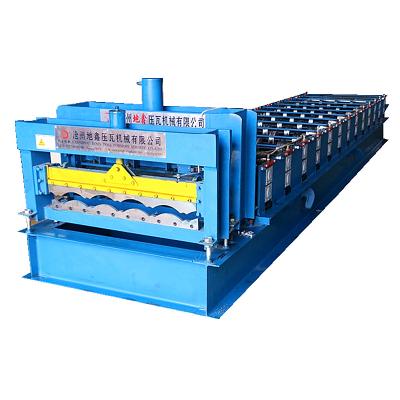 China Glazed building panel to tile aluminum roofing sheets roll forming machine color steel roof panel lmaking machine for sale