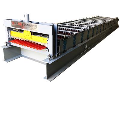 China Popular Type 850 Corrugated Roof Tile Roof Panel Hotels Roll Forming Machine for sale