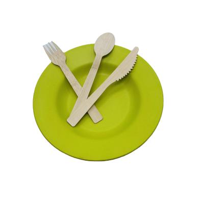 China Disposable Bamboo Cutlery Set 170mm Eco Friendly Disposable Spoons Knives And Forks Cutlery Set for sale