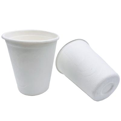 China Bagasse Coffee Cup 100% Biodegradable Compostable Sugarcane Bagasse Paper Pulp Disposable Coffee Cups With Lids for sale