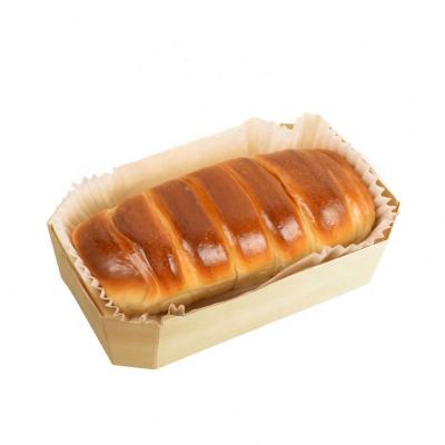 China 2021 Biodegradable Wooden Disposable Bakeware Cake Loaf Mold For Oven for sale