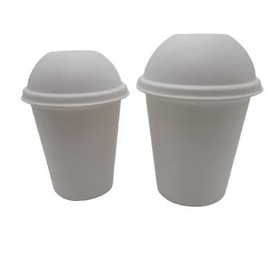 China 100% Biodegradable Biodegradable Sugar Cane Bagasse Pulp Dome Coffee Mug Molded Lid for sale