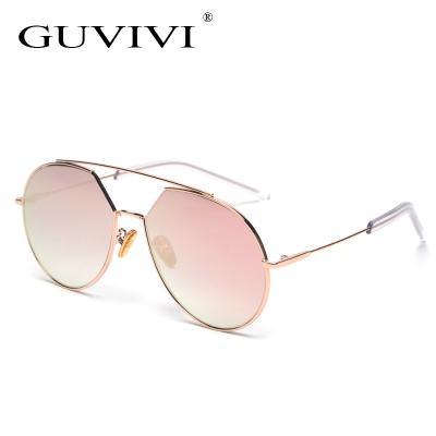 China New fashion GUVIVI sunglasses fashion sunglasses for women 2019 sunglasses women's UV protection sunglasses retro glasses for sale