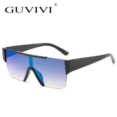 China 2019 Trendy Rimless Rimless Semi Rimless Sunglasses New Fashion Square Frame GUVIVI Sunglasses for sale