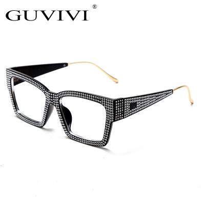 China GUVIVI Oval Sunglasses Frame Women 2021 Luxury Designer Private Label GUVIVI Optical Frames Brand Optical Frames 2021 Trend Optical Frame Square Optical Frames Glasses for sale