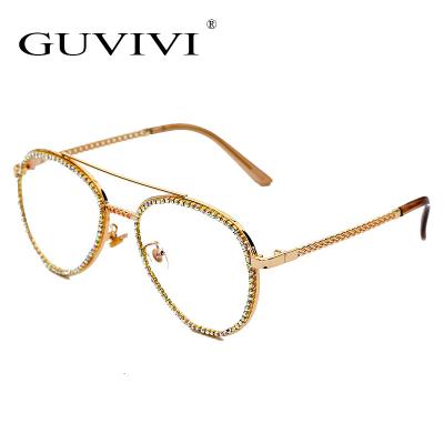 China Oval Sunglasses Fashion Women Rhinestone Sunglasses GUVIVI Wholesale New&CE Rendered In China Vintage Sunglasses Fashion Women Oval Rhinestone Sunglasses 2019 Wholesale for sale