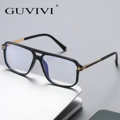 China New Square GUVIVI Big-Frame Glasses For Men Anti-Blue Light Glasses For Women Trend All-match Fashionable Glasses for sale