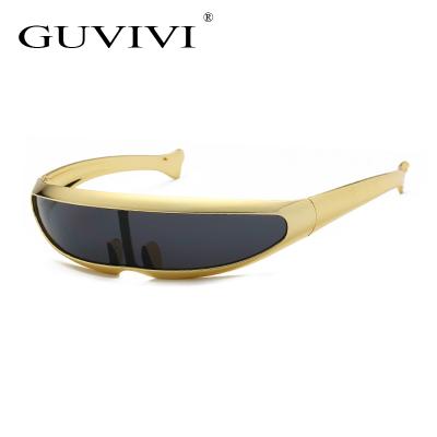 China One-piece sunglasses 2019 new retro sports sunglasses GUVIVI fashion sunglasses small frame sunglasses for sale