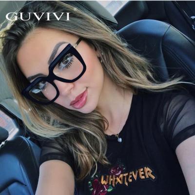 China Reading Glasses Fashion Cat Eyes GUVIVI 2019 Designer Reading Glass Leoaprd Oversized Plastic Reading Glasses Fashion for sale