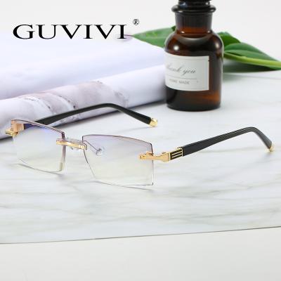 China 2019 Rimless Blue Light Frame Glass Frame Reading Glasses China Wholesale GUVIVI Sunglasses Anti for sale