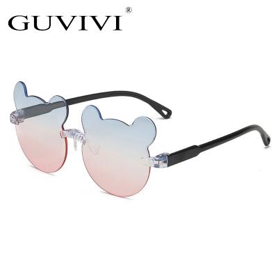 China Newest 2021 New Bear Ear Shaped Rimless Glasses For Sale In big child for sale