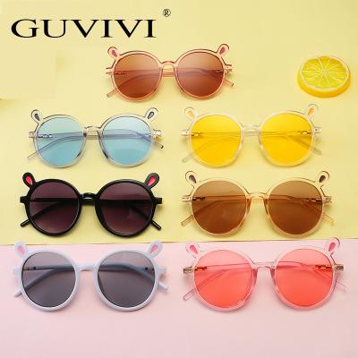 China GUVIVI children's sunglasses GUVIVI round 2019 new arrival colorful children's sunglasses cute variety UV400 sunglasses wholesale for sale