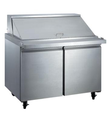 China Acero inoxidable Alcance-EN la tabla de la preparación del bocadillo/de la ensalada del Mega-Top de los refrigeradores con 2 puertas en venta