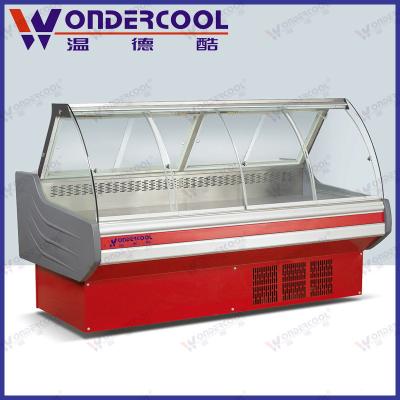 China 2M supermarket deli showcase refrigerator commercial meat display freezer for sale