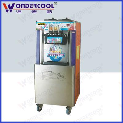 China 42L Commercial 3 flavors floor standing soft serve best ice cream making machine for sale