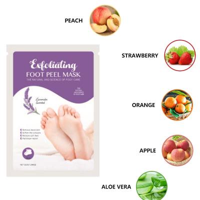 China Foot aloe, peach, rose, etc. orange moisturizing exfoliate peeling foot mask for sale