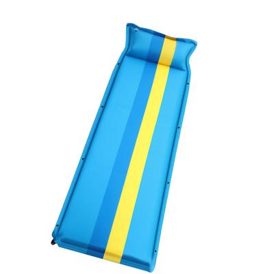 China Outdoor 3cm Single Sponge Camping Inflatable Sleep Pad Self Inflate Sleep Mattress Splicing Automatic Inflatable Mat for sale