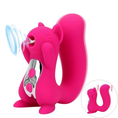 China Silicone+ABS Sucking Tongue Vibrador, Dildos For Women Nipple Vagina Squirrel Sex Toys Clitoral Animal Vibrator for sale