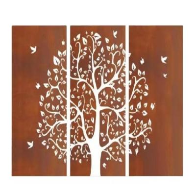 China Rustproof Weatherproof Corten Steel Privacy Panels Metal Art Fence Panels for sale