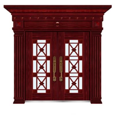 China Courtyard Double Door Main Door Matte Modern Front Double Doors for sale