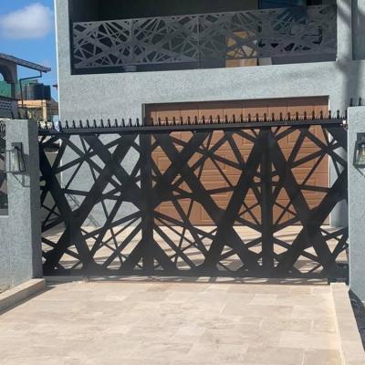 China Galvanized Decorative Laser Cutting Gate Design Powder Coated for sale