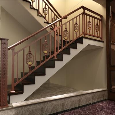 China Villa Modern Metal Stair Railing Electroplating Contemporary Metal Railings for sale