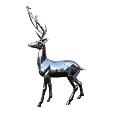 China Stainless Steel Deer Sculpture Multiple Shapes Garden Animal Statues for sale