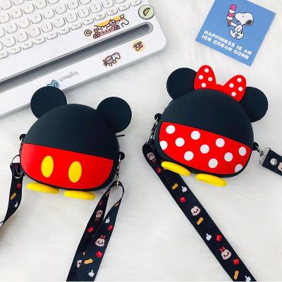 China Hot Selling Fashion Lovely Cartoon Cross - Body Single Shoulder Girls Bags Customized Soft Mouse Silicone Wallet Purse For Kids for sale