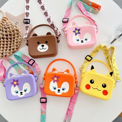 China New Design Portable Cute Cartoon Ladies Silicone Coin Purse Women Animal Girls Waterproof Cross Body Single Shoulder Bags for sale