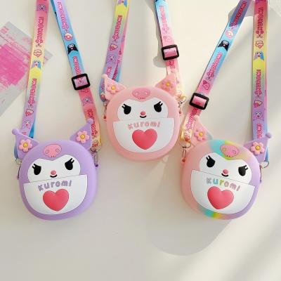 China Fashion Trendy Cute 3D Cartoon Waterproof Shoulder Kids Bag Portable Soft Silicone Children Clips Storage Bags Women Handbag Coin Purse for sale