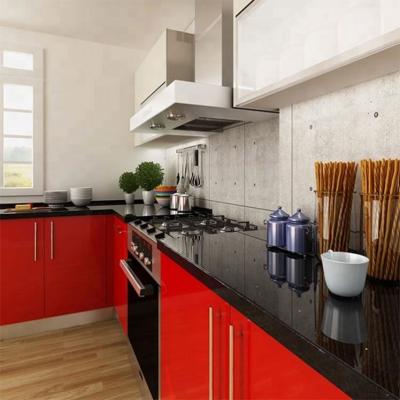 China Europe Uganda Project Red Colored Modern Sideboards Laminate Furniture Cabinet for sale