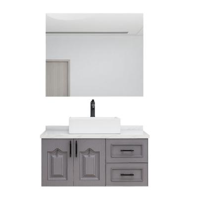 China Factory Modern Modern Hotel Directly Pendant Mirror Wash Basin Vanity Waterproof Melamine Bathroom Cabinet for sale