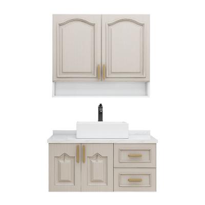 China Modern Waterproof Storage Design Mirror Sink Bathroom Cabinet for sale