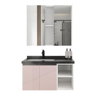 China Wholesale Eco-friendly Modern Bathroom Cabinet by Italian Designer for Bedrooms or Hotel Project Bathroom Vanity for sale