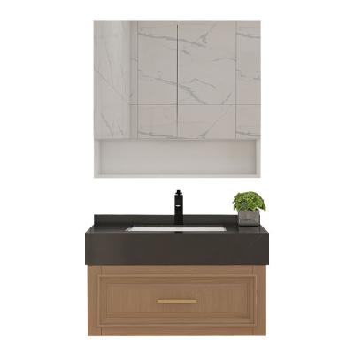 China Damaged Modern 33 Inch Modern Designer Led Mirror Wall Hanging Vanity Wood Bathroom Cabinets For Sale for sale