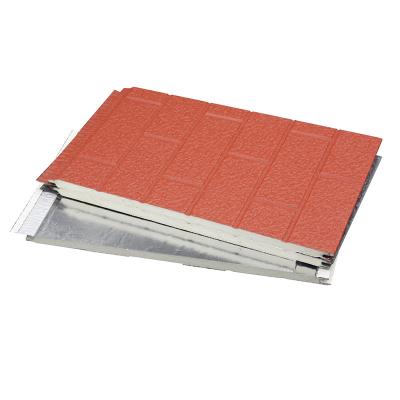 China Modern Cheap Hot Selling Polyurethane Metal Exterior Wall PU Sandwich Panels For Warehouse for sale