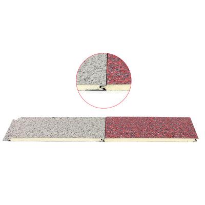 China Modern fireproof poliuretan insulated metal PU roof panel polyurethane sandwich panel for sale