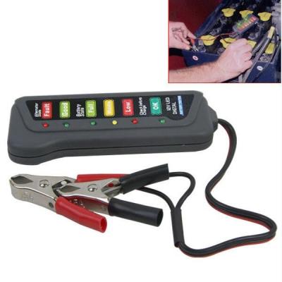 China 12V Digital Automotive Battery Tester Alternator Tester With 6 LED Lights Display for sale