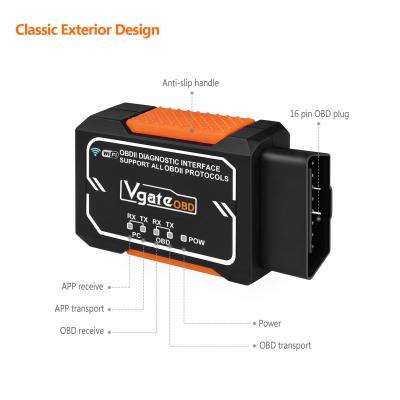 Cina Codice difetto automatico del motore del controllo dello strumento di ricerca del migliore di qualità di VgateOBD obd2 analizzatore del bluetooth elm327 in vendita