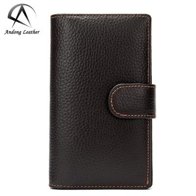 China Long RFID Andong Wallet Purse For Men's Genuine Cow Leather Fashion Clutch Pouch Bag Business Fashion Man Wallets Card Holder for sale