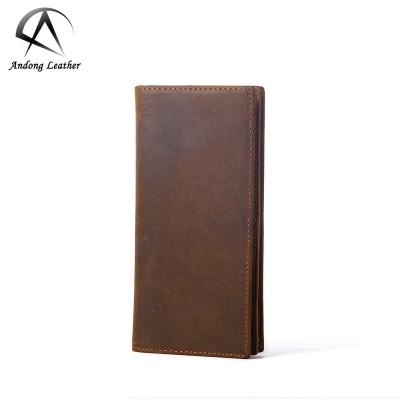 China Long RFID Wallet Purse For Men's Genuine Cow Leather Fashion Simple Design Clutch Purse 2019 The Retro for sale