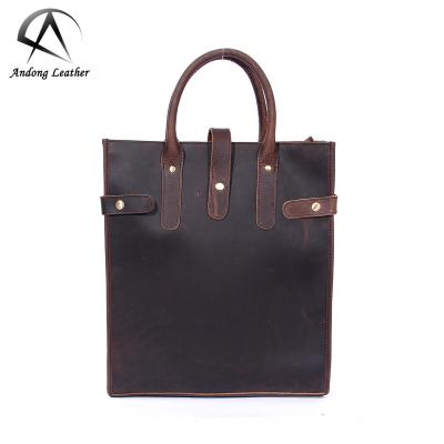 China Andong Crazy Horse retro style GENUINE LEATHER leather briefcase for men handbag business bags for sale