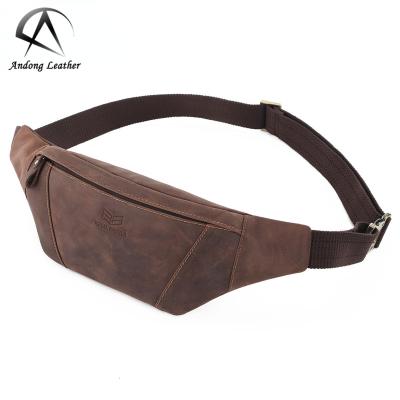 China Water Proof Royal Bagger Mens Crazy Horse Waist Pack Shoulder Bag Genuine Cowhide Leather Retro Trunk Bags Outdoor Sport Phone Recycling Pouch for sale