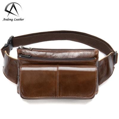 China Water Proof Trunk Waist Bag For Outdoor Sports Causal Genuine Leather Multifunctional Fashion Men's Cow Sling Cool Shoulder Bags Handbag for sale